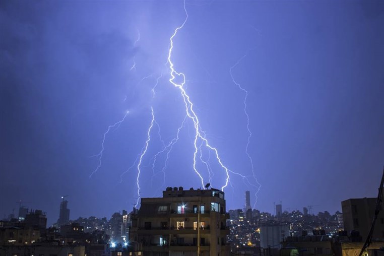 Lebanon Under Thunder Stock Photography